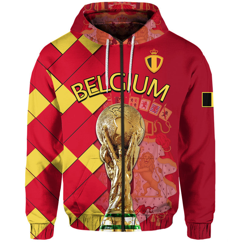 Belgium Football Hoodie Great Champions with Coat of Arms
