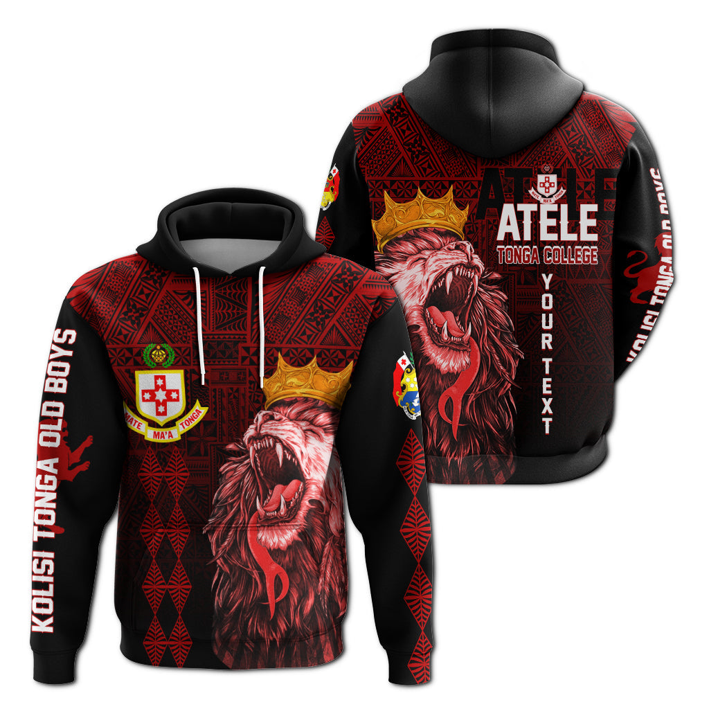 Custom Text Kolisi Tonga 'Atele Old Boys Hoodie Red Lions