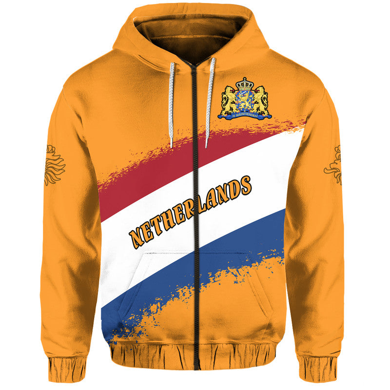 Netherlands Football Flag Style Hoodie