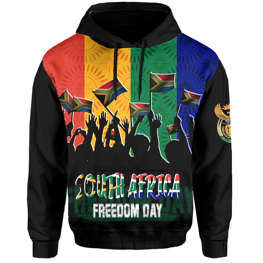 Shweshwe Pattern South Africa Freedom Day Hoodie Freedom Is In Your Hands