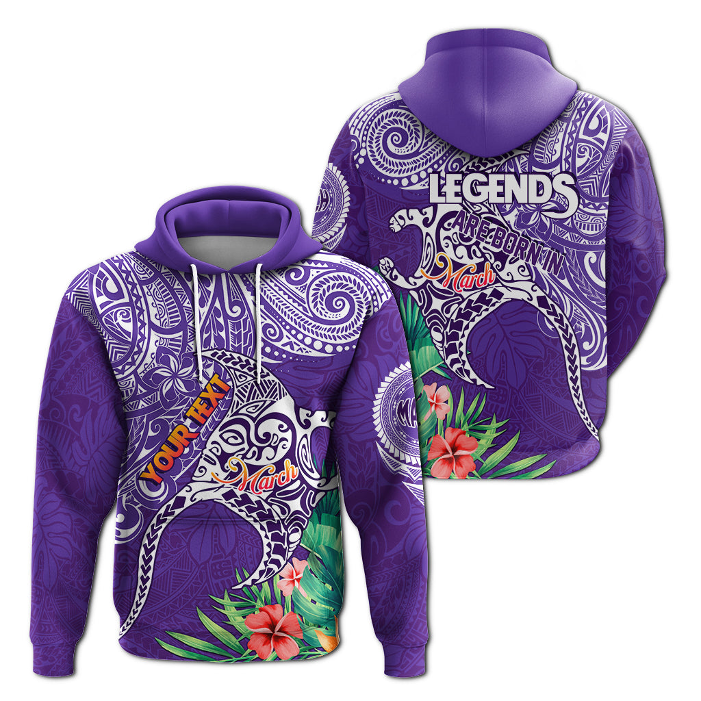 ( Personalised) Polynesian Birthday Hoodie Legends Are Born In March