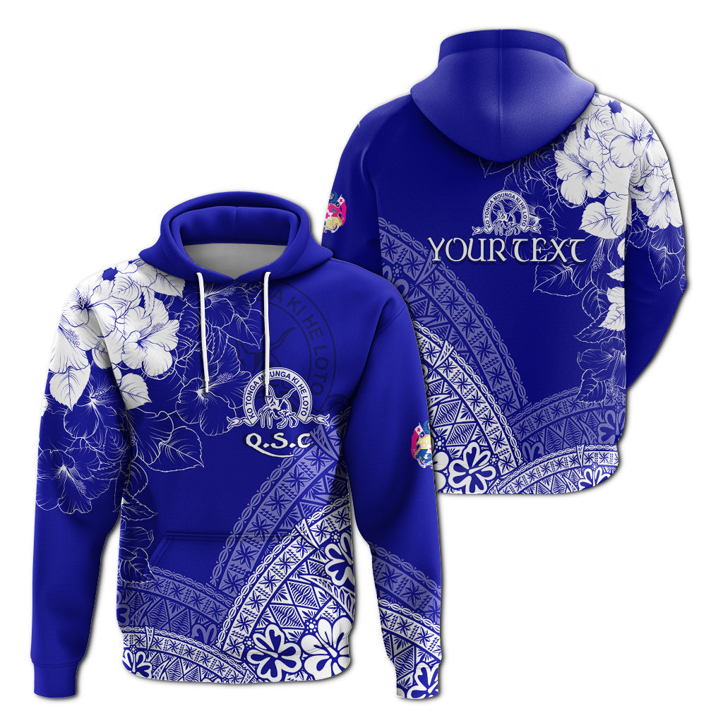 ( Personalize) Tonga Kolisi Kuini Salote Hoodie QSC Floral Tapa