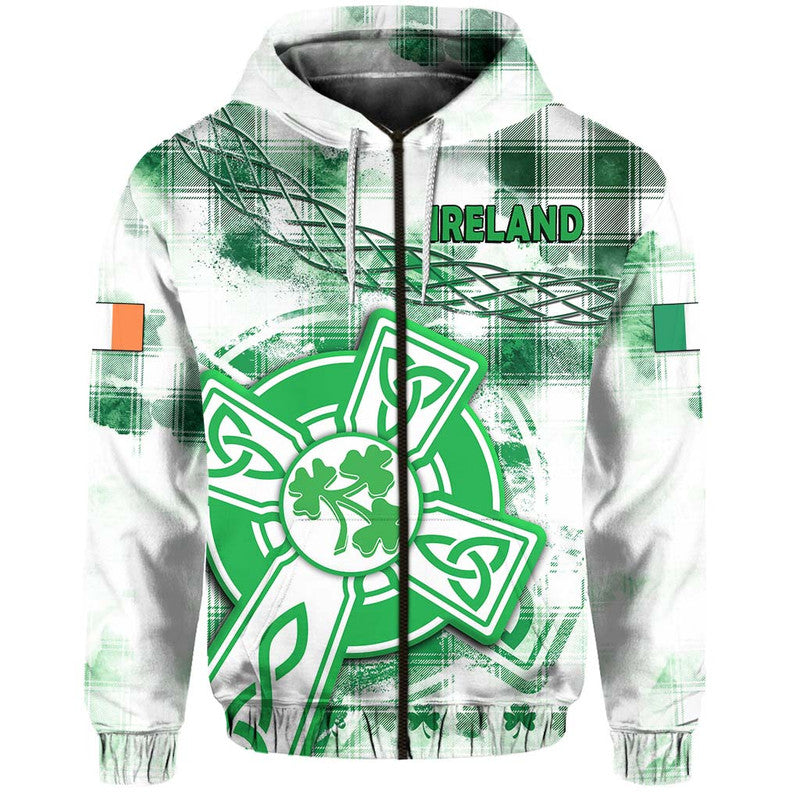 Custom Ireland Cross Cricket Team Hoodie Celtic Irish Green Pattern Unique