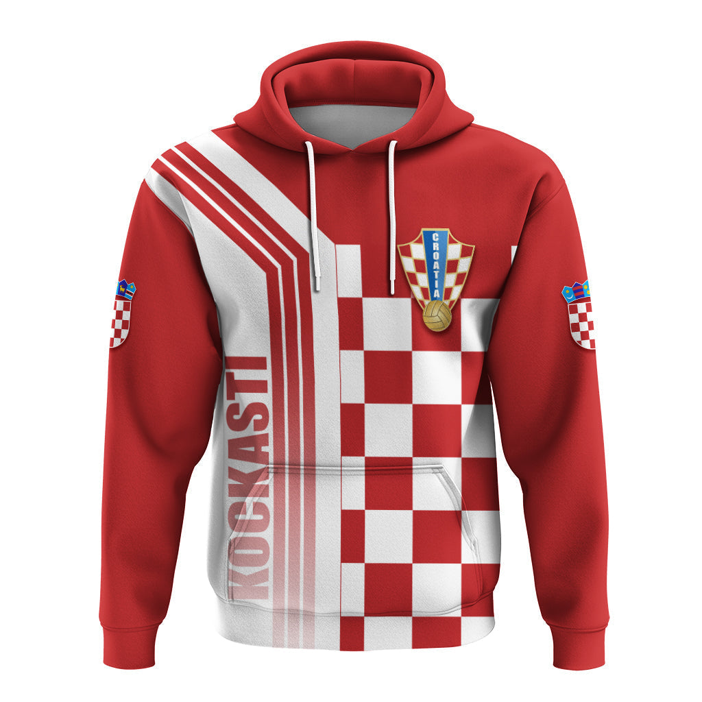 Custom Croatia Football 2022 Hoodie Kockasti