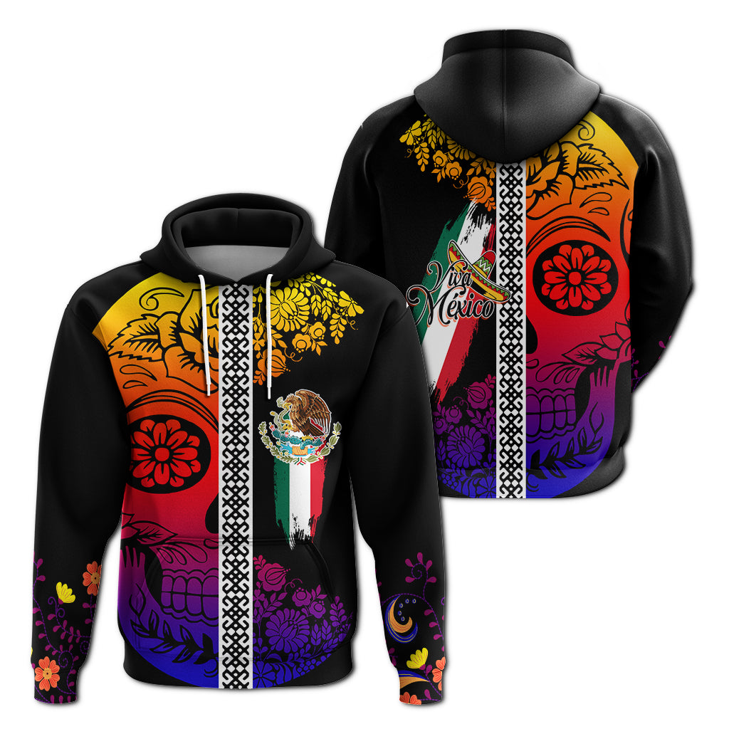 Mexican Dia de Muertos Sugar Skull Hoodie Viva Mexico LT7