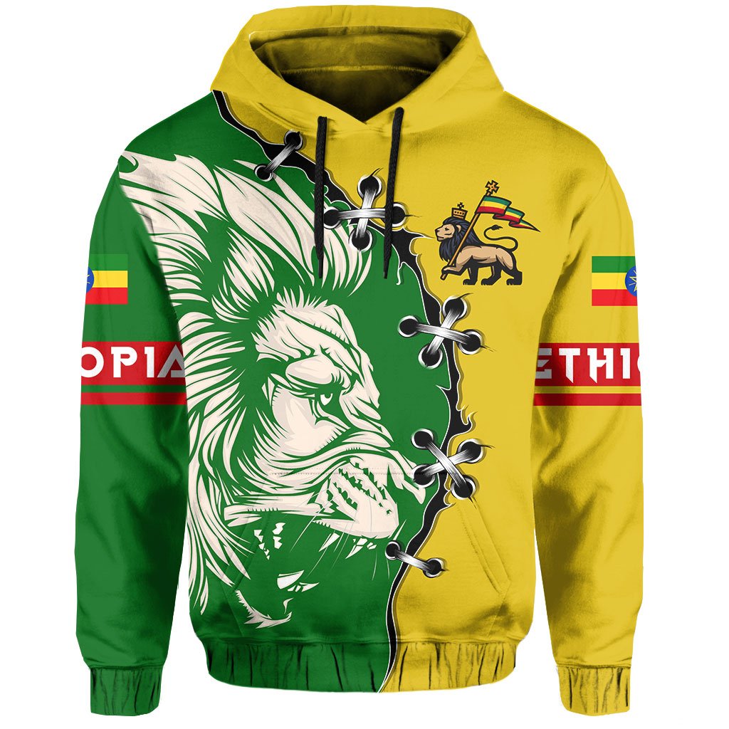 Ethiopia Hoodie Lion Of Judah Cinch Style
