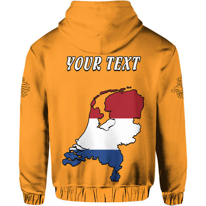 Custom Netherlands Football Flag Style Hoodie