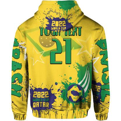 Custom Brazil Football 2022 Hoodie