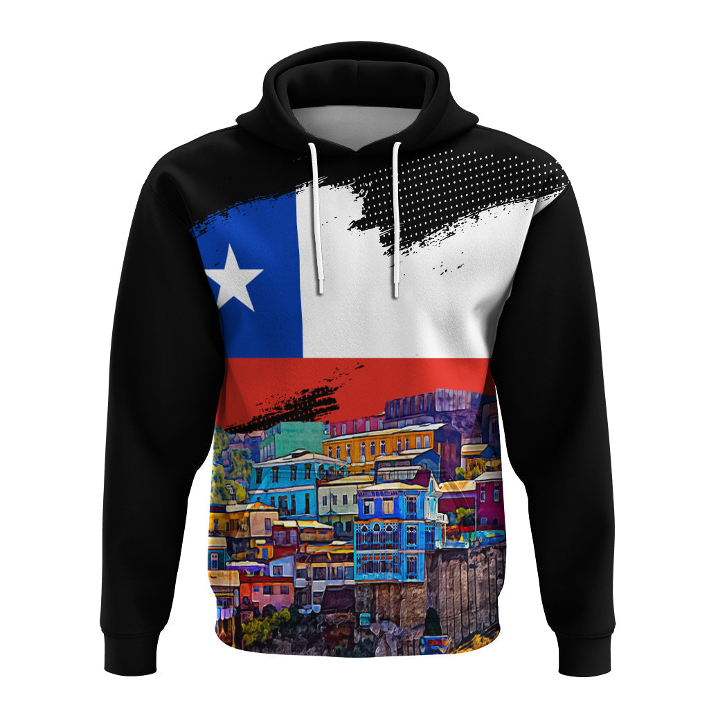 Chile Valparaiso Skyline Hoodie Chilean and Proud