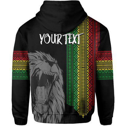 Ethiopia Patriot Day Personalised Hoodie Roaring Lion Lt7