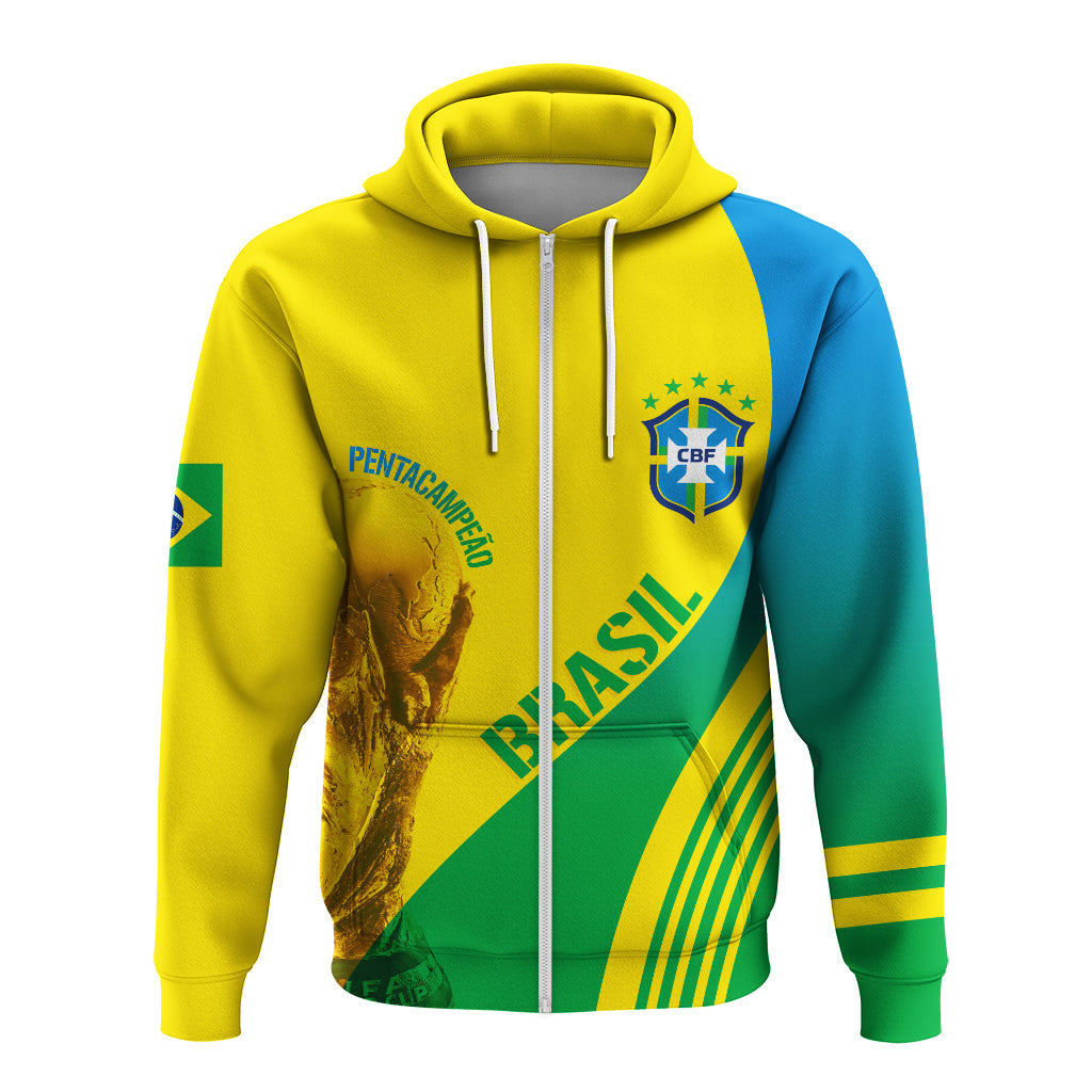 Custom Brazil Hoodie Football 2022 Pentacampe o