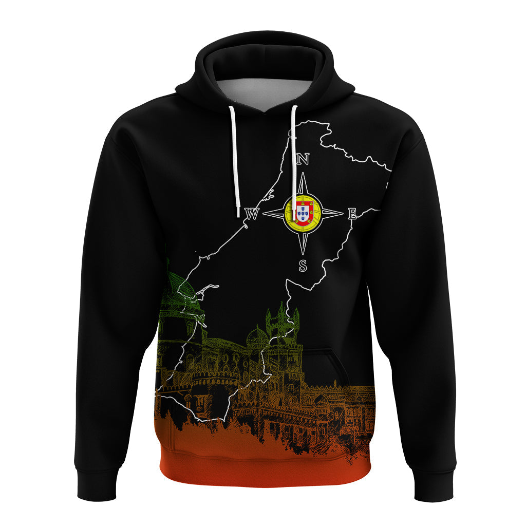 Custom Portugal Pena Palace Sketch ArHoodie Portuguese Map