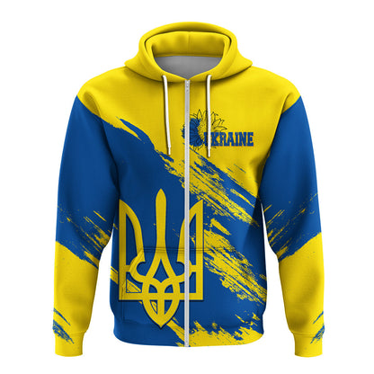 Ukraine Hoodie Slava Ukraini Grunge Style