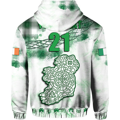 Custom Ireland Cross Cricket Team Hoodie Celtic Irish Green Pattern Unique