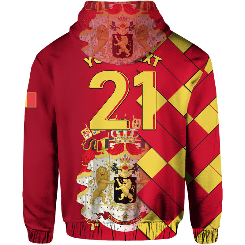 Custom Belgium Football Hoodie Great Champions with Coat of Arms