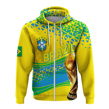 Custom Brazil Hoodie Football 2022 Champions