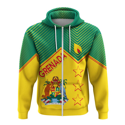 Grenada Independence Day Hoodie Geometric Style