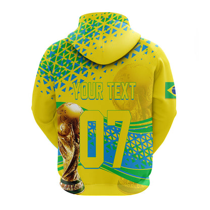 Custom Brazil Hoodie Football 2022 Champions
