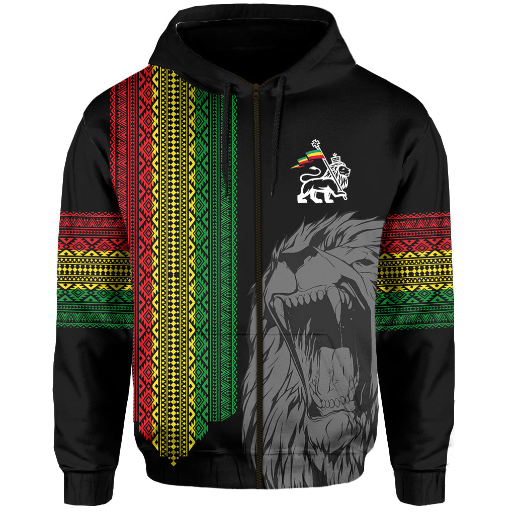 Ethiopia Patriot Day Hoodie Amharic Letters Roaring Lion Lt7