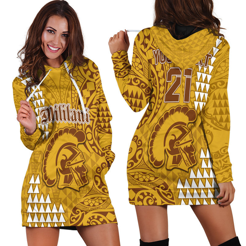 Custom Personalised Hawaii Mililani High School Hoodie Dress Tribal Kakau