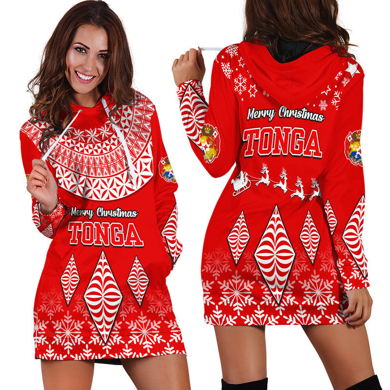 Tonga Kupesi Ngatu Merry Christmas Hoodie Dress