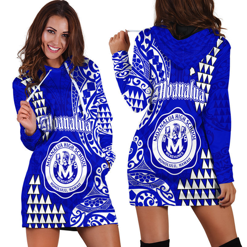 Hawaii Moanalua High School Hoodie Dress Tribal Kakau