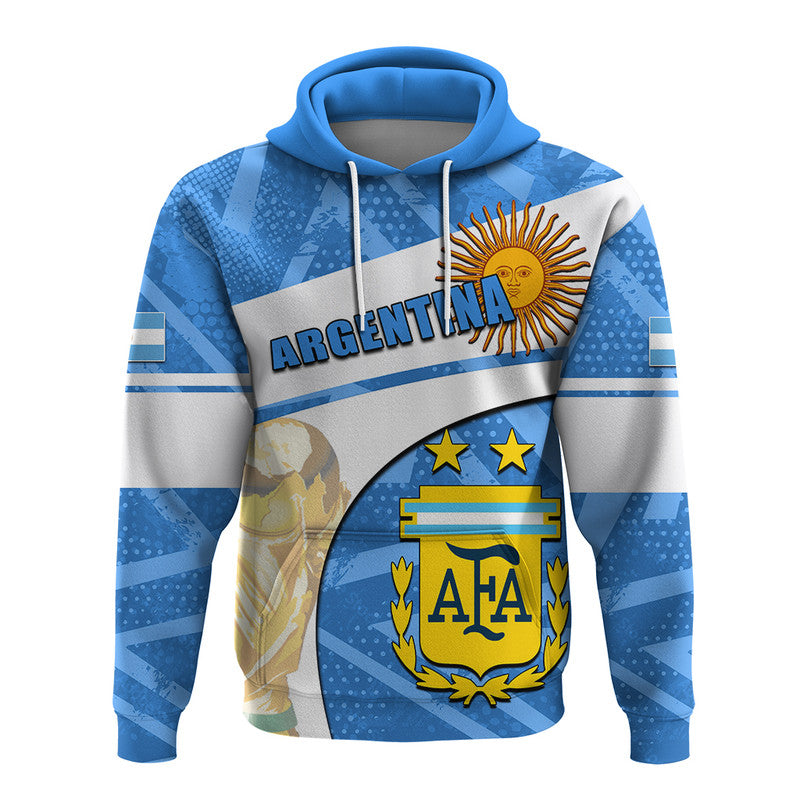Custom Argentina Football 2022 Hoodie Basic Style