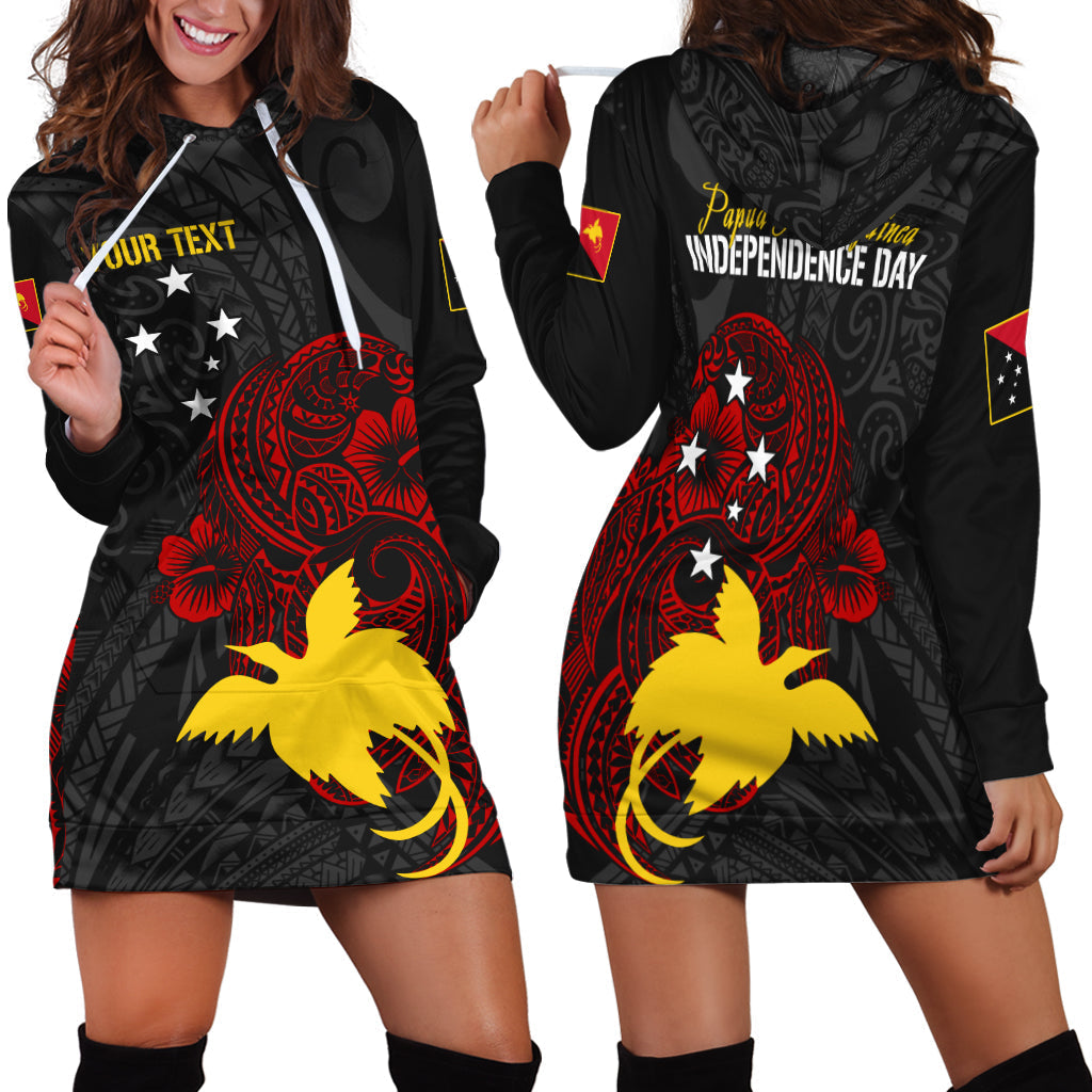 Personalised Papua New Guinea 47th Independence Hoodie Dress Tribal Turtle