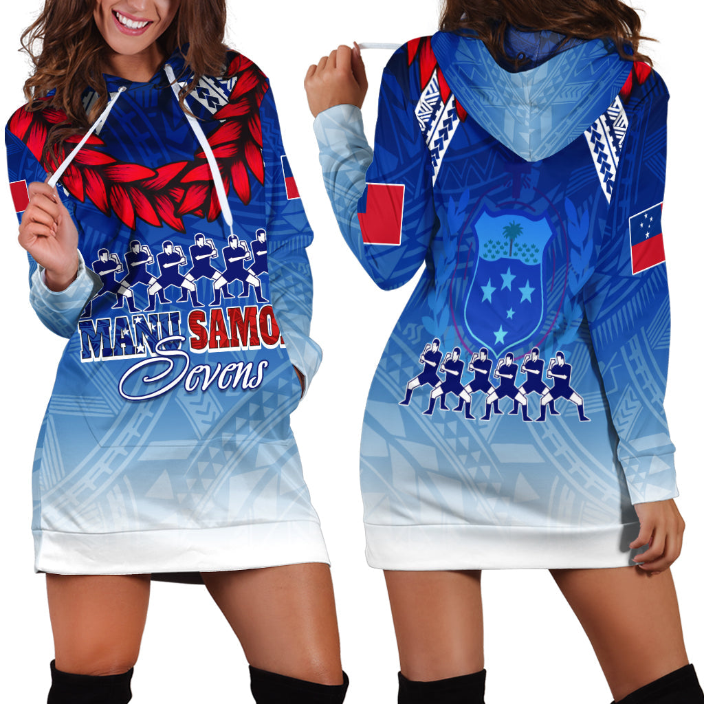 Samoa Sevens Hoodie Dress Manu Siva Tau With Ula Fala