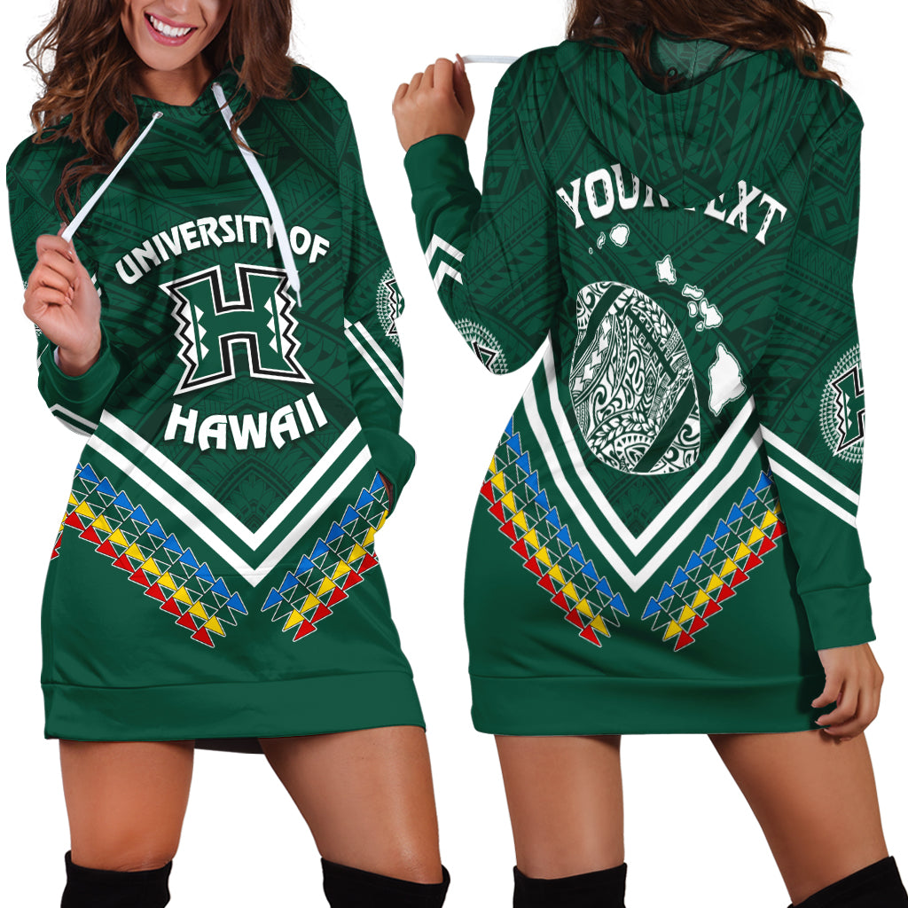 Personalised Hawaii Rainbow Warriors Hoodie Dress Simple Style