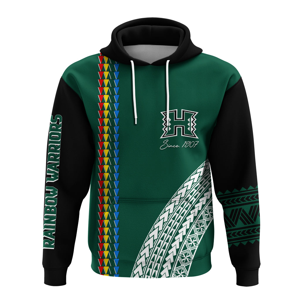 Hawaii Rainbow Warriors Hoodie Tribal Arrows Style