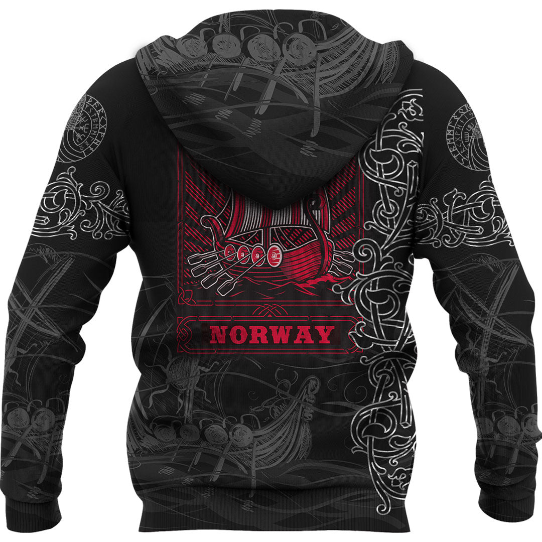 Viking Hoodie Viking Drakkar Norway Warship Hoodie