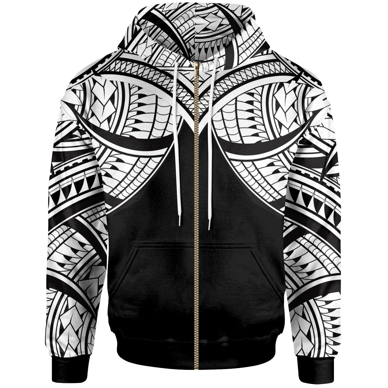 Polyneisan Zip Up Hoodie Polyneisan Pattern