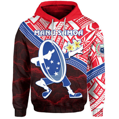 Manu Samoa Rugby Hoodie Dab Trend Creative Red