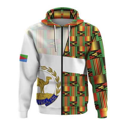 Eritrea Zip Hoodie Kente Pattern