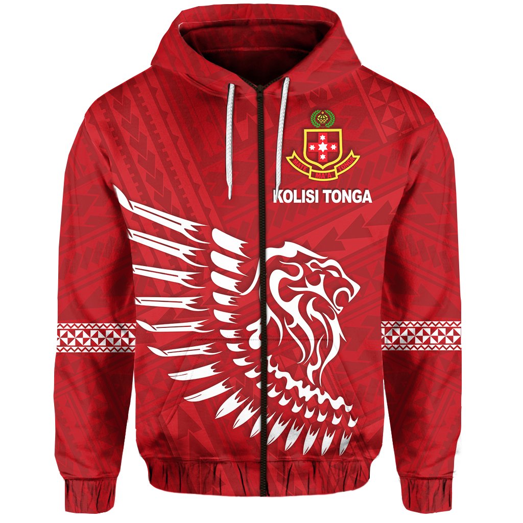 Lion Kolisi Tonga Zip Hoodie Polynesian