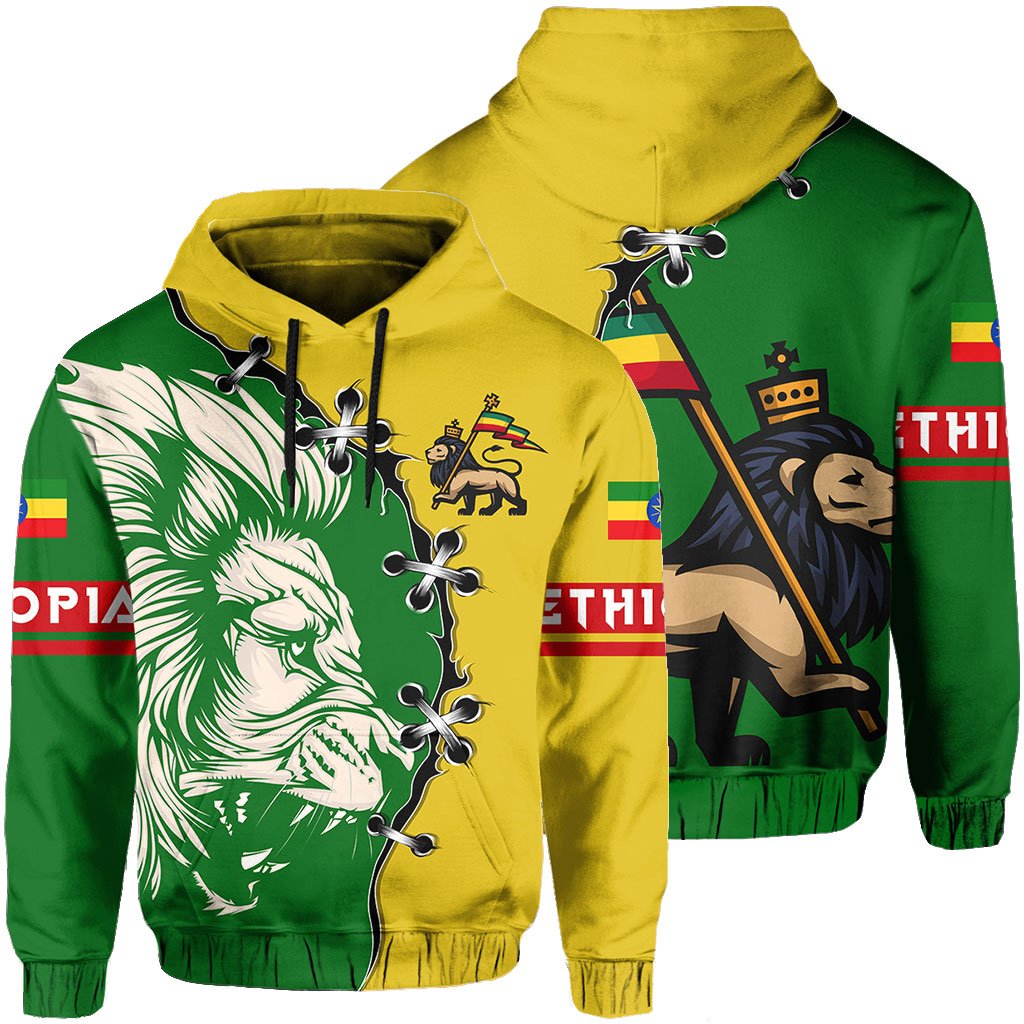 Ethiopia Hoodie Lion Of Judah Cinch Style