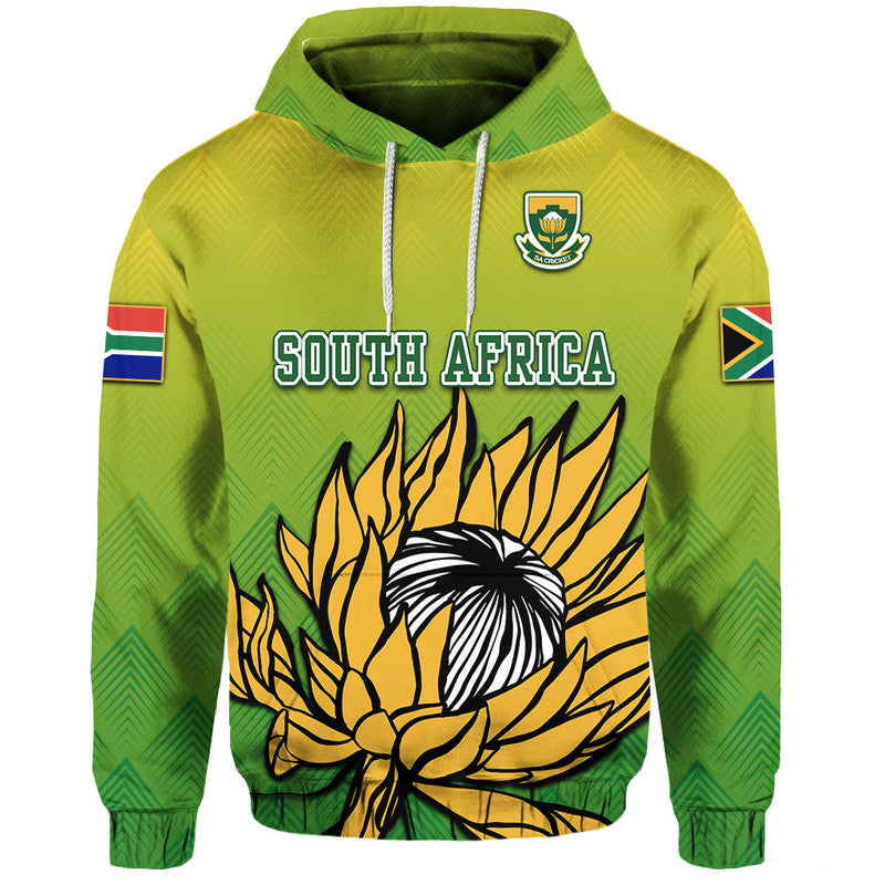 South Africa National Cricket Team Hoodie Proteas Sports Yellow Style