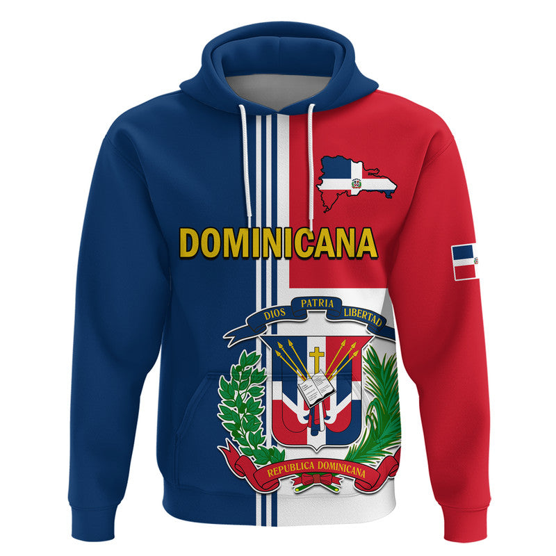 Dominican Republic Hoodie Coat Of Arms And Flag Map