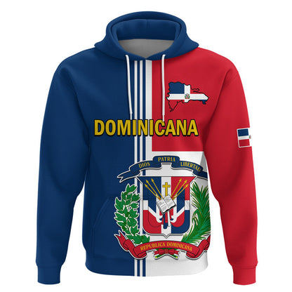 Dominican Republic Hoodie Coat Of Arms And Flag Map