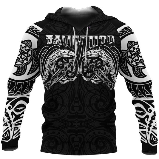 New Zealand Hoodie, Maori Taumutu Tattoo Pullover Hoodie