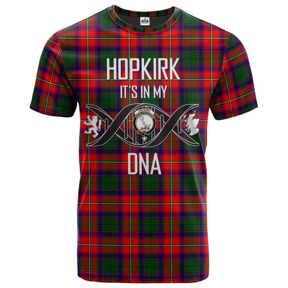 Printivon Hopkirk Clan DNA In Me Tartan Crest T Shirt