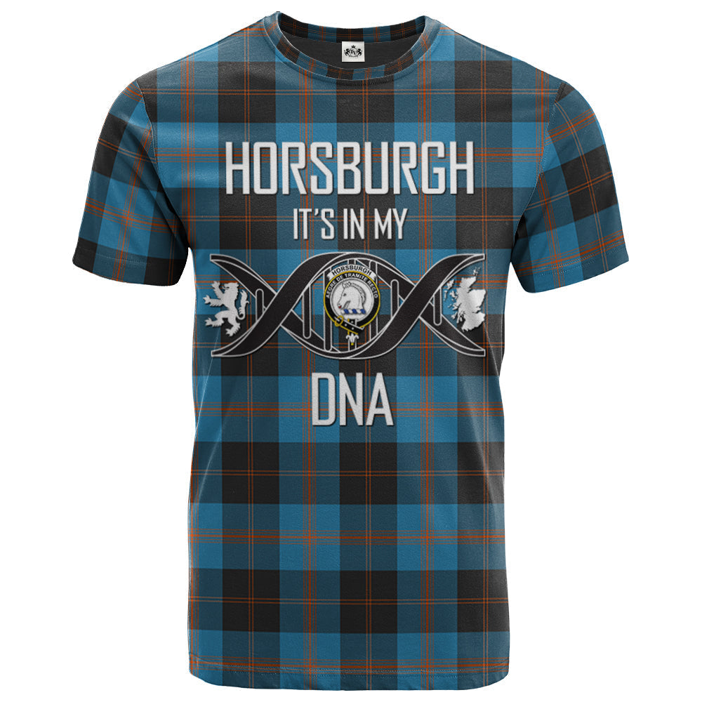 Printivon Horsburgh Clan DNA In Me Tartan Crest T Shirt
