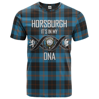 Printivon Horsburgh Clan DNA In Me Tartan Crest T Shirt