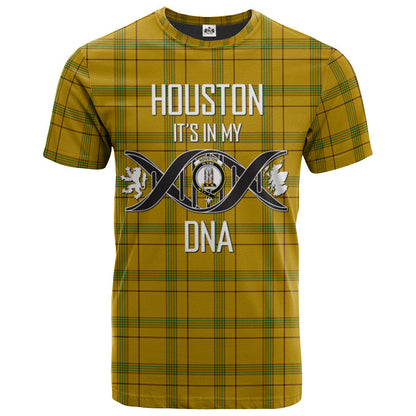 Printivon Houston Clan DNA In Me Tartan Crest T Shirt