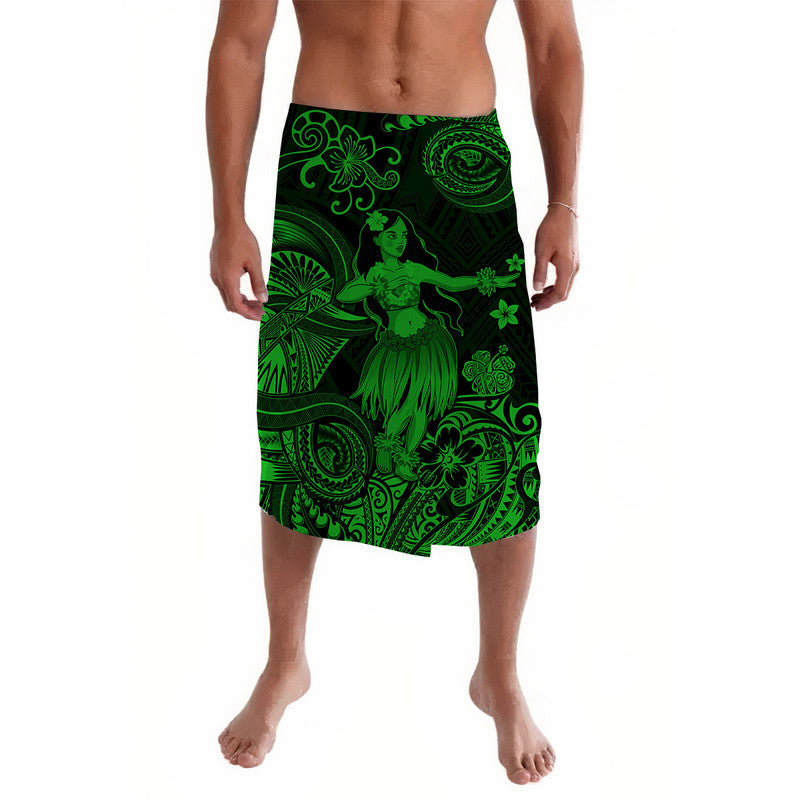 Hawaii Hula Girl Polynesian Lavalava Unique Style - Green
