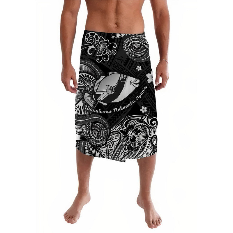 Hawaii State Fish: Humuhumu Nukunuku Apua'a Polynesian Lavalava Unique Style - Black