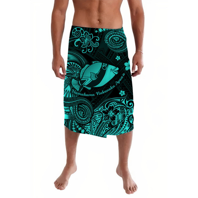 Hawaii State Fish: Humuhumu Nukunuku Apua'a Polynesian Lavalava Unique Style - Turquoise