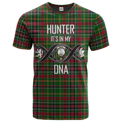 Printivon Hunter Wilsons Clan DNA In Me Tartan Crest T Shirt