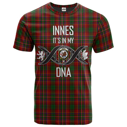 Printivon Innes Clan DNA In Me Tartan Crest T Shirt